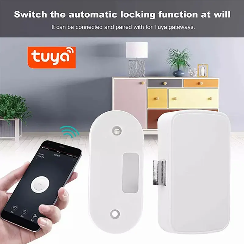 

Z50 Tuya Smart Home File Cabinet Lock Wireless Bluetooth Keyless Invisible Mobile APP Control Electronic Locks Furniture Drawer