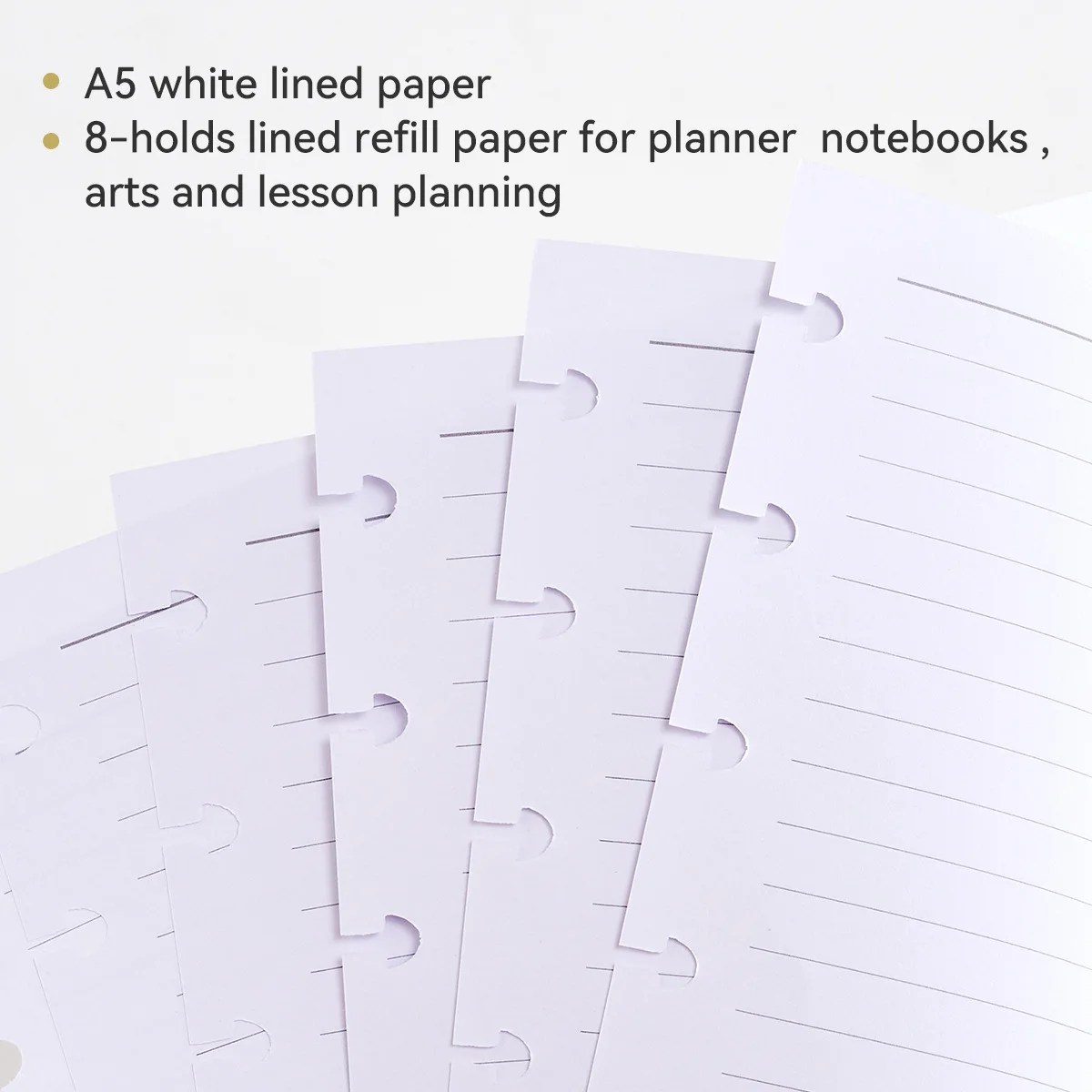A5 Line Loose Leaf Paper Three Holes Six Holes Seven Blank Inner Page mushroom Hole Replacement Core Inner Page notebook refill