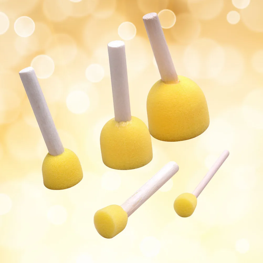 40Pcs 어린이를위한 스폰지 스티플러 브러쉬 그림 낙서 원형 점 DIY 공예 프로젝트 생일 축제 졸업 미술 용품