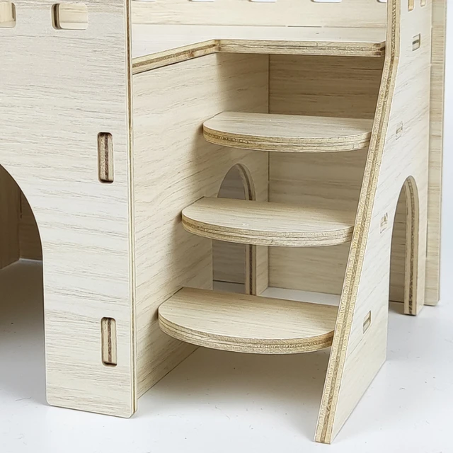 Wooden Hamster Nest Villa 2