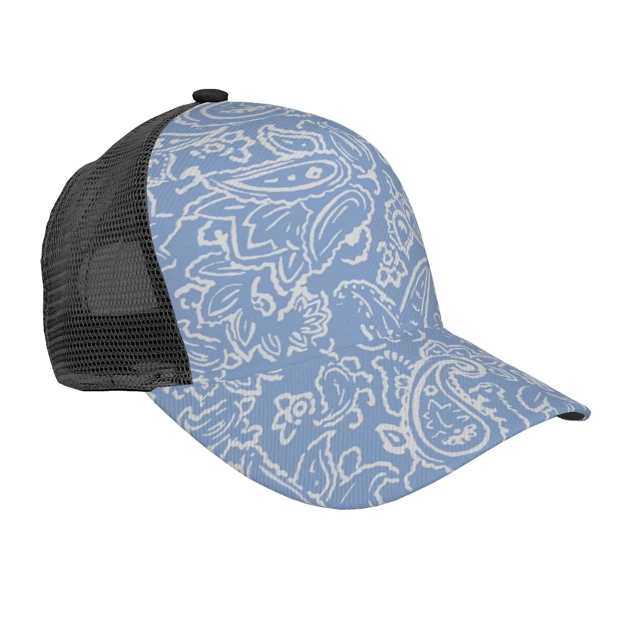 

Paisley 3D Print Curved Brim Mesh Baseball Cap Casual Sun Hat for Men Women