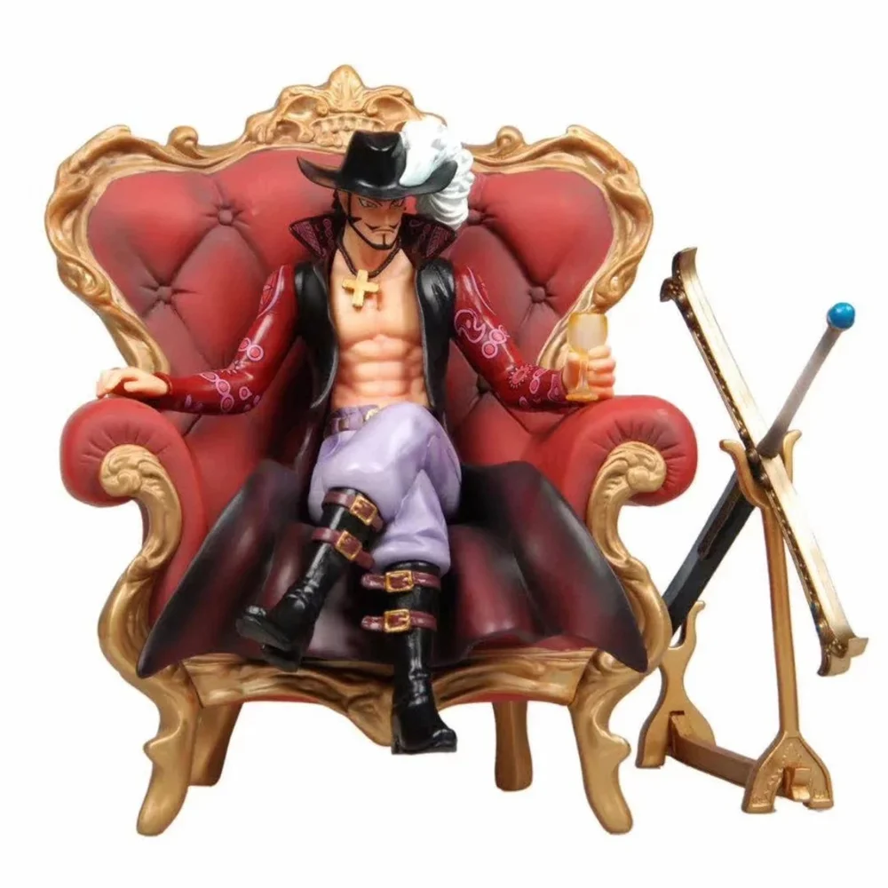 

Anime One Piece Dracule Mihawk GK Sofa PVC Action Figure Collectible Model Doll Toy 23cm