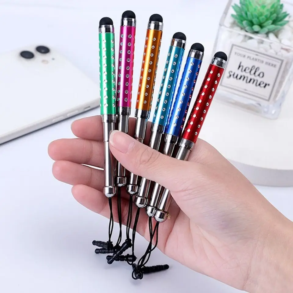 Yizhet 10x Mini Universale Penna di Tocco Stilo Morbido con 3,5 Millimetri di Polvere in Vari Colori per Tutti i dispositivi con Touch Screen Capacitivo