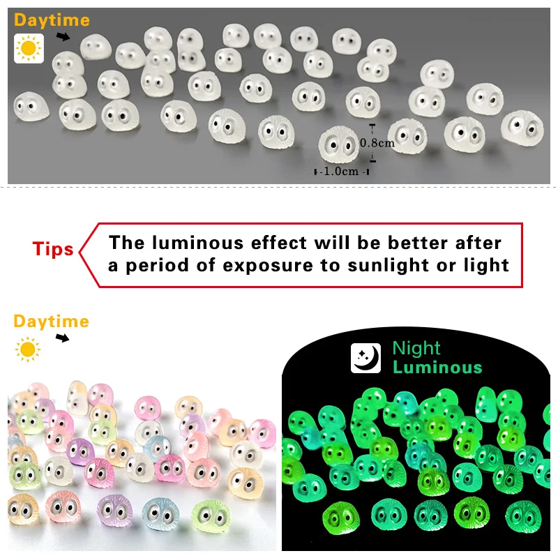 Luminous Briquettes Elfs Black Ball Sprite Duck Figurine Home Decor Glowing Miniature Fairy Garden Decoration Accessories Miniature Figurines
