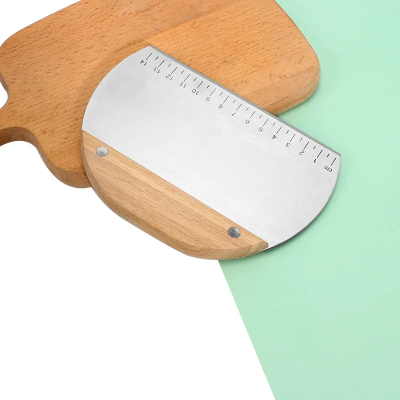 Pastry Cutter Flour Pastry Scraper Chopper Scale Dough Pizza Cutter Wave Knife French Fries Slicer Baking Tool