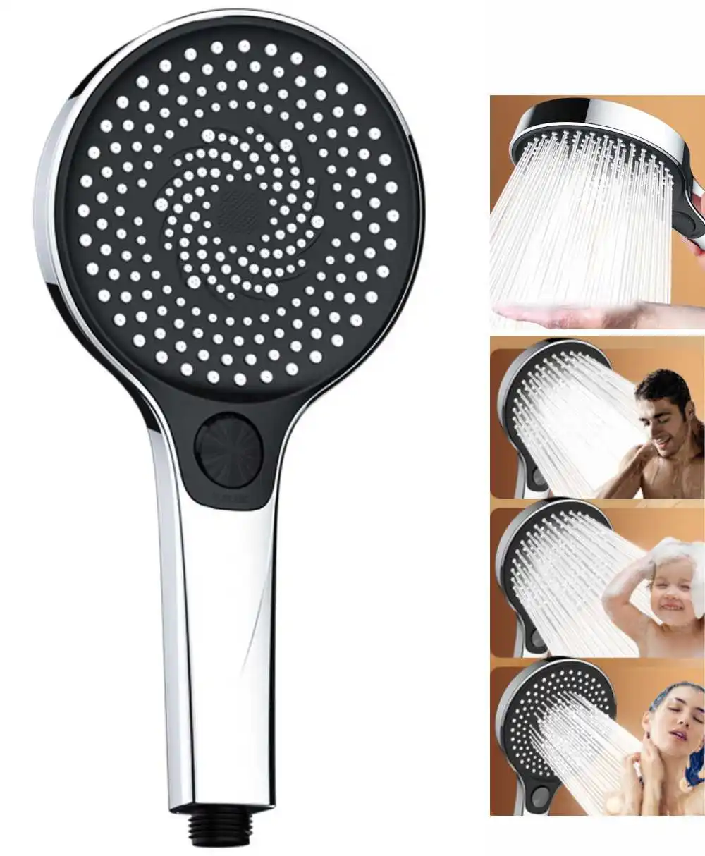3 Modes 135mm Big Panel Large Flow Shower Head High Pressure Showerhead Portable Filter Rainfall Faucet Tap Bathroom Accessories