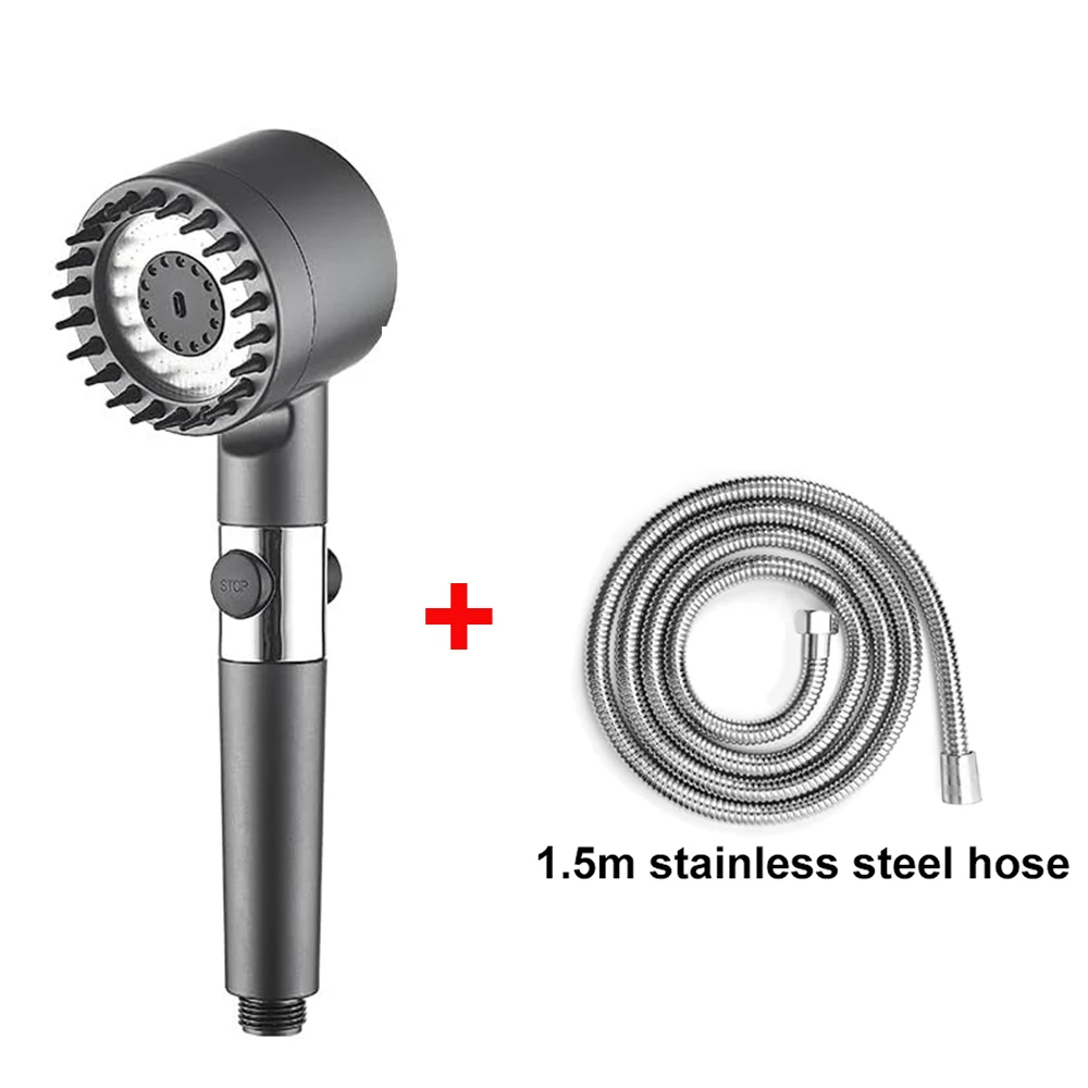 High-Pressure Water-Saving Handheld Showerhead with Multi-Mode Massage and Filter System