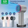 Mini Fan Rechargeable Strong Wind 100 Gear Wind Speed Electric Fan Digital Display Adjustable Turbo Portable Outdoor Handheld 1