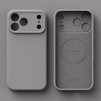 Original Liquid Silicone Magnetic Phone Case For iPhone 17 16 15 14 13 12 Pro Max Plus 17 Air For Magsafe Wireless Charge Cover