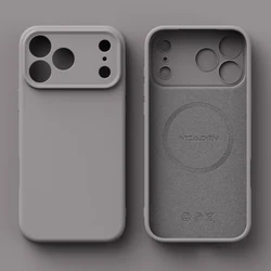 Enhanced Liquid Silicone Magnetic Phone Case with MagSafe Wireless Charging Compatibility - iPhone 18 Pro Max (Gray)