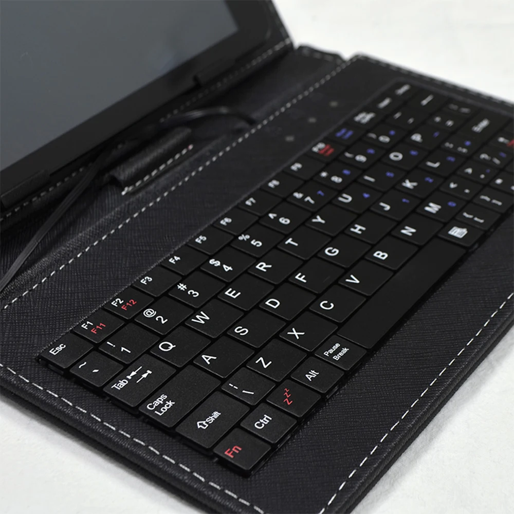 10 Inch Micro USB Type-c Keyboard Leather Cover Case Fit Tablet PC Ebook Casual Solid Resistance 9.7 Inch Russian keyboard Cae