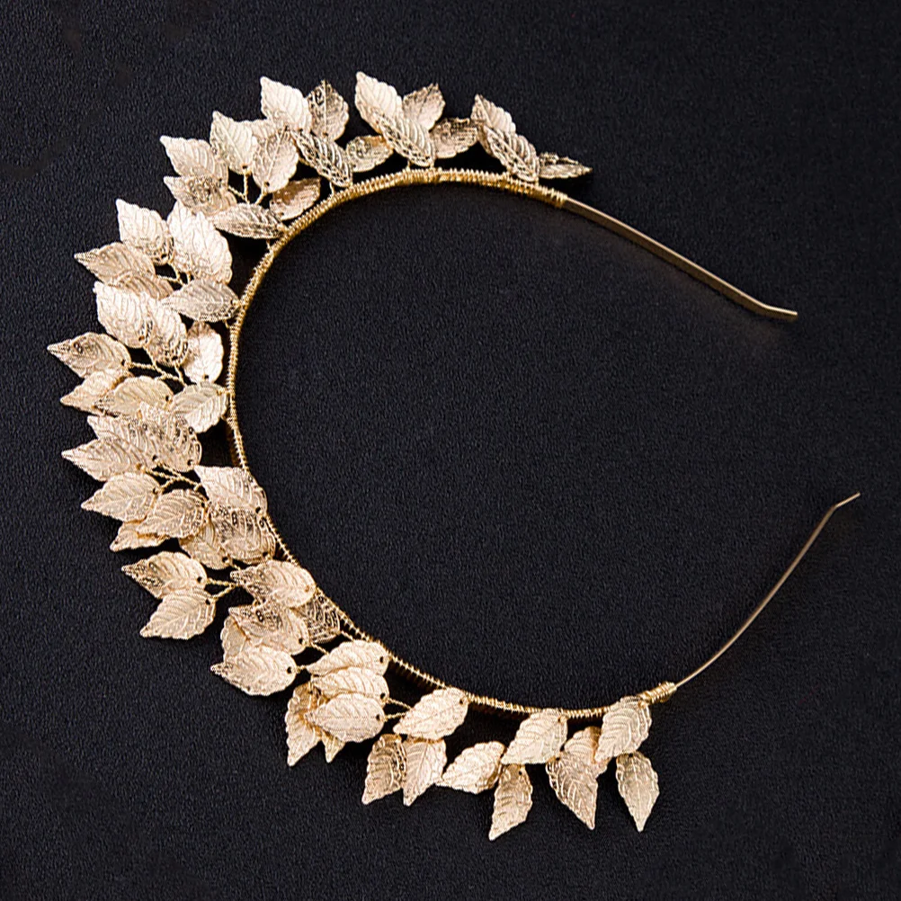 

Leaf Headband Roman Goddess Hair Band Golden Leaves Tiara Headband Wedding Headpiece Headdress Bridal Hair Accessories for