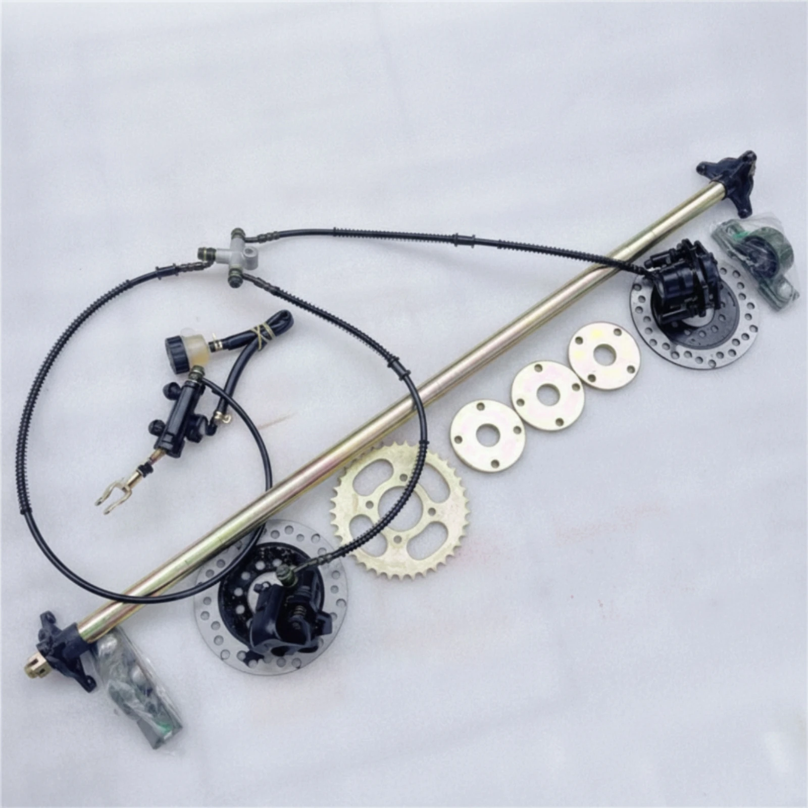 브레이크가 포함된 리어 액슬 키트 디스크 브레이크 리어 액슬 조립 키트 DIY 제작자에게도 간편한 설치 간편한 설치 DIY 제작자에게도 간편한 설치