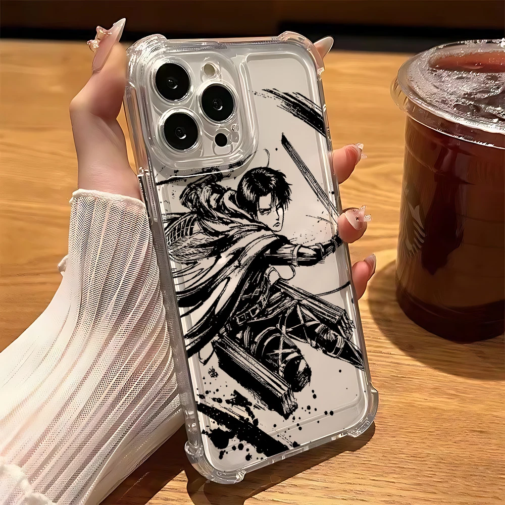 Premium Anime-Inspired Transparent Phone Case - Attack on Titan Edition