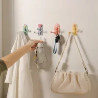 Creative cartoon multifunctional hook bathroom kitchen student dormitory traceless punch-free sticky hooks 2