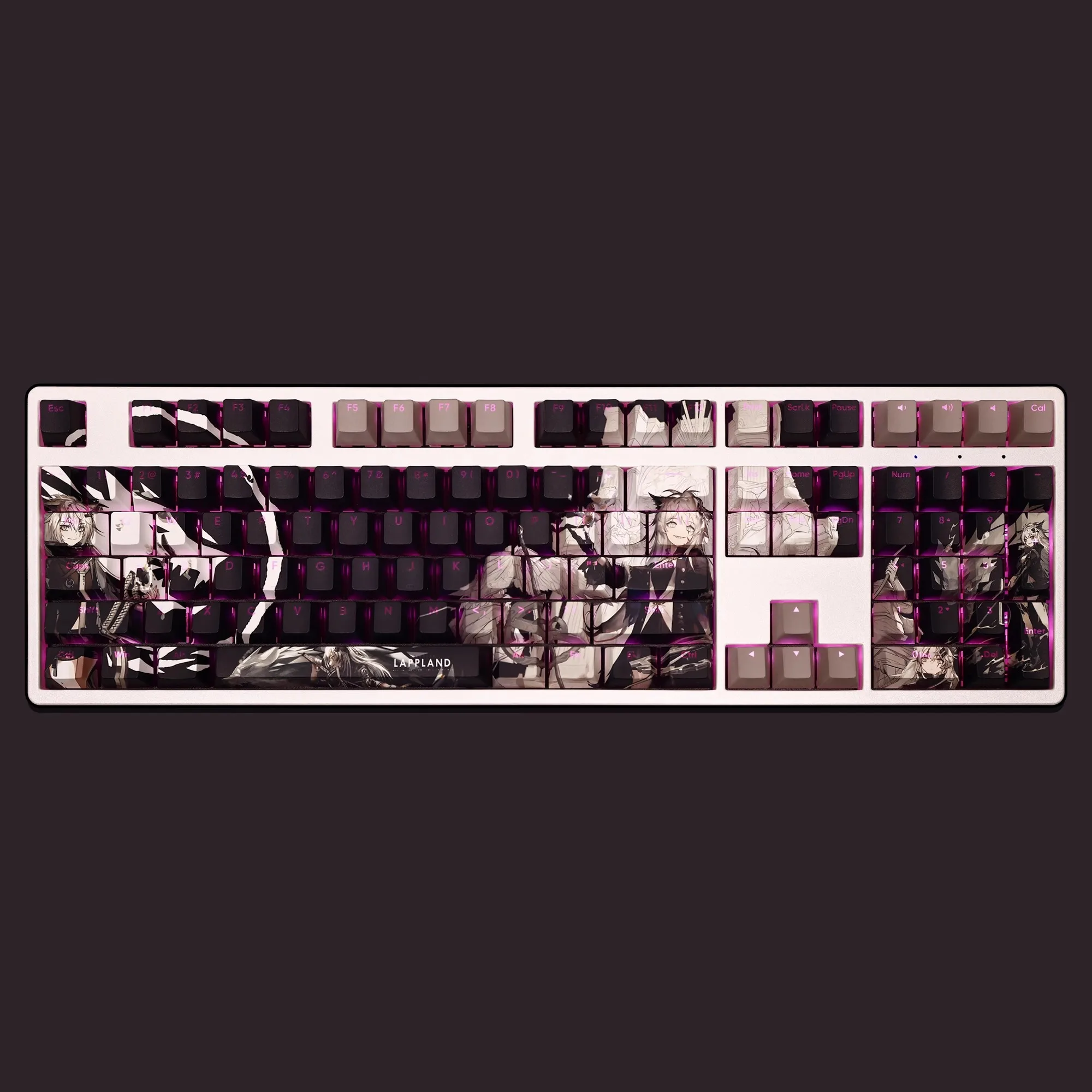 Arknights Teclado Backlit Keycaps Anime Gaming Key Caps Pbt Tintura Subbed Ansi 61 87 104 108 Chaves Set - Imagem 6