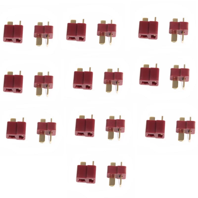 Assortiment de connecteurs T Plug pour batterie RC dans un sachet, prêts à être utilisés pour modélisme