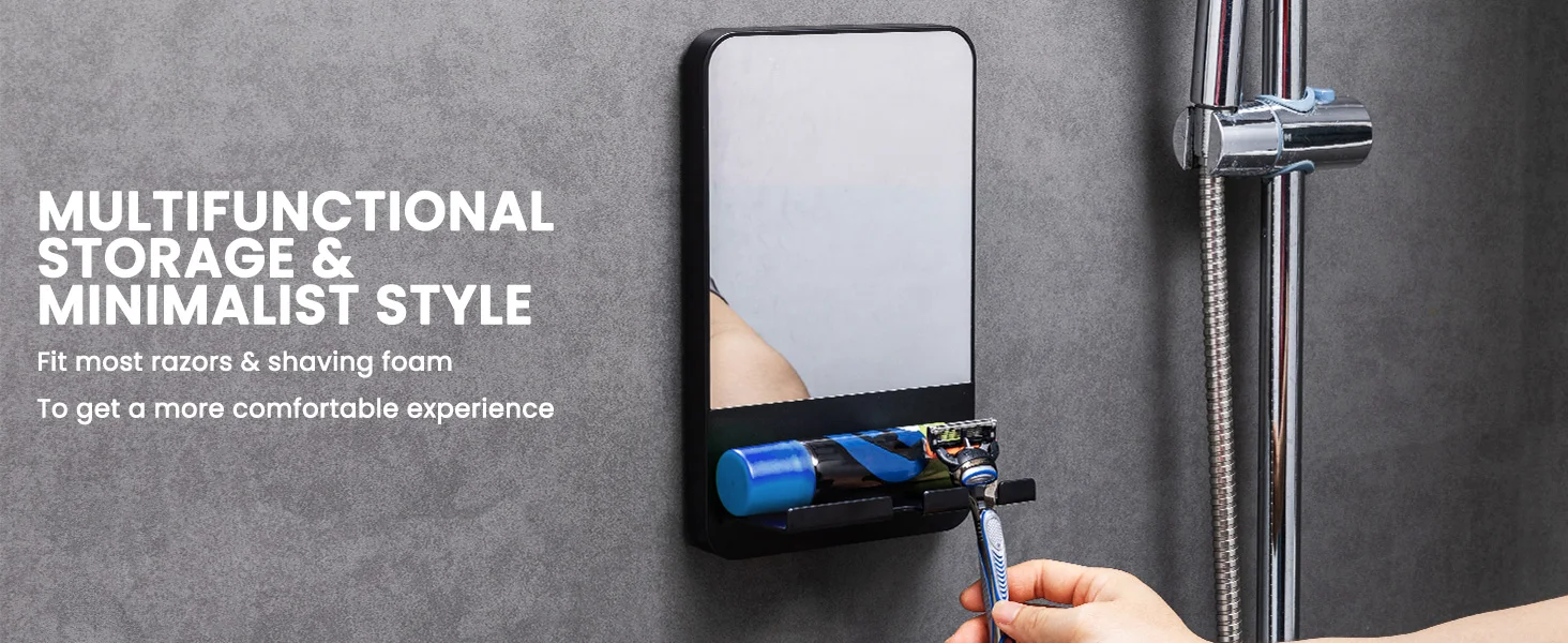 Description Picture 5 of itemTAILI Acrylic Anti Fog Mirror Shower Shaving Fogless Mirror Washroom Accessories For Women Makeup Man Shaving Bathroom Tools