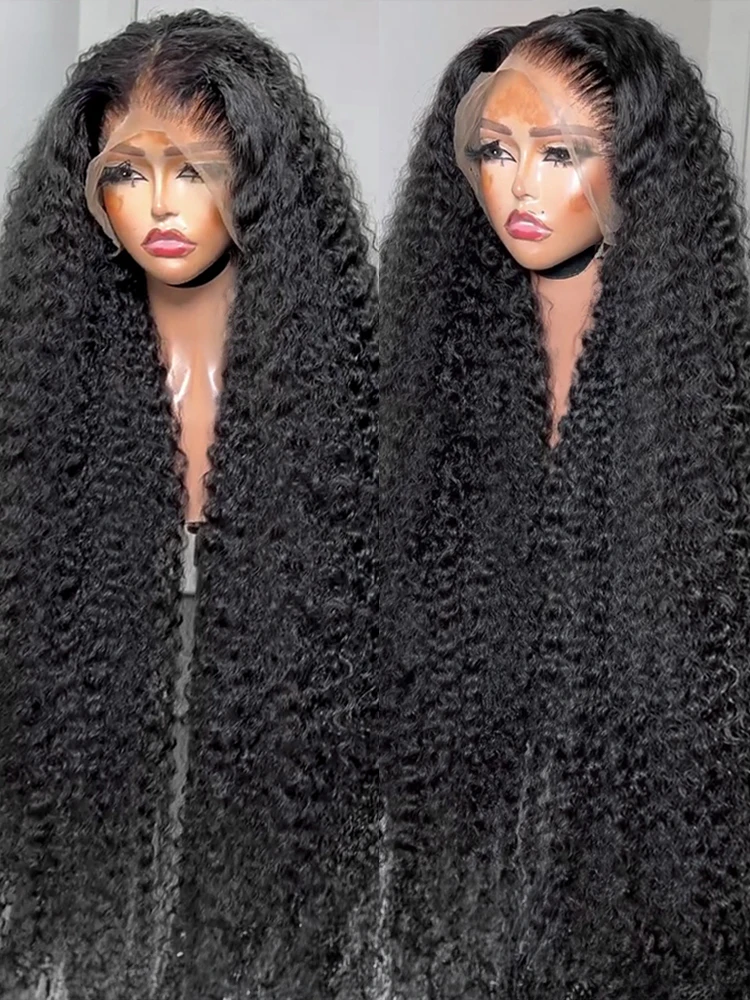 Natural Original Human Hair Wigs 46 Inches 250 Density 200% 13x6 HD ...