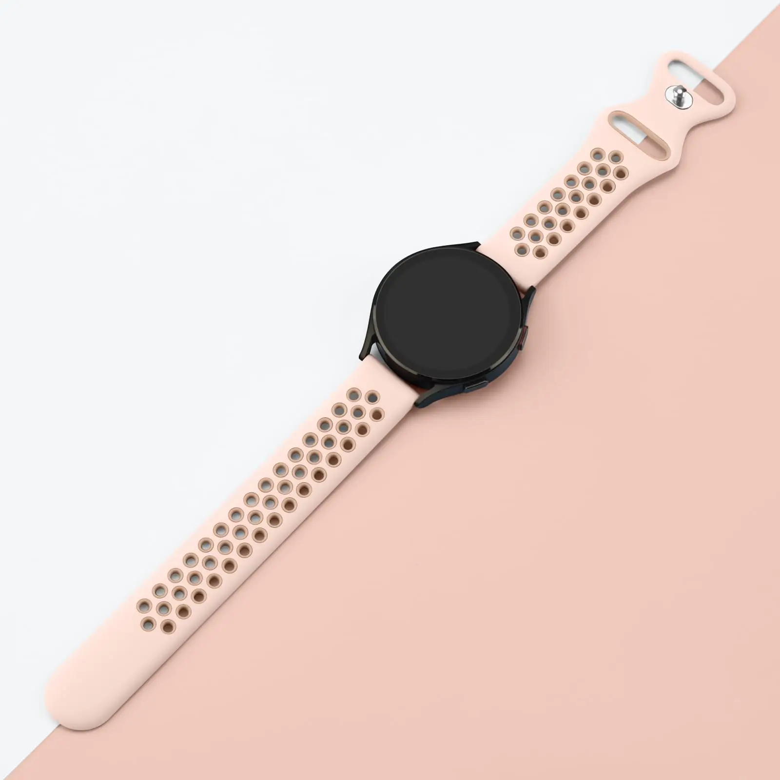 Sporty 18mm Breathable 8-Shaped Buckle Watch Strap