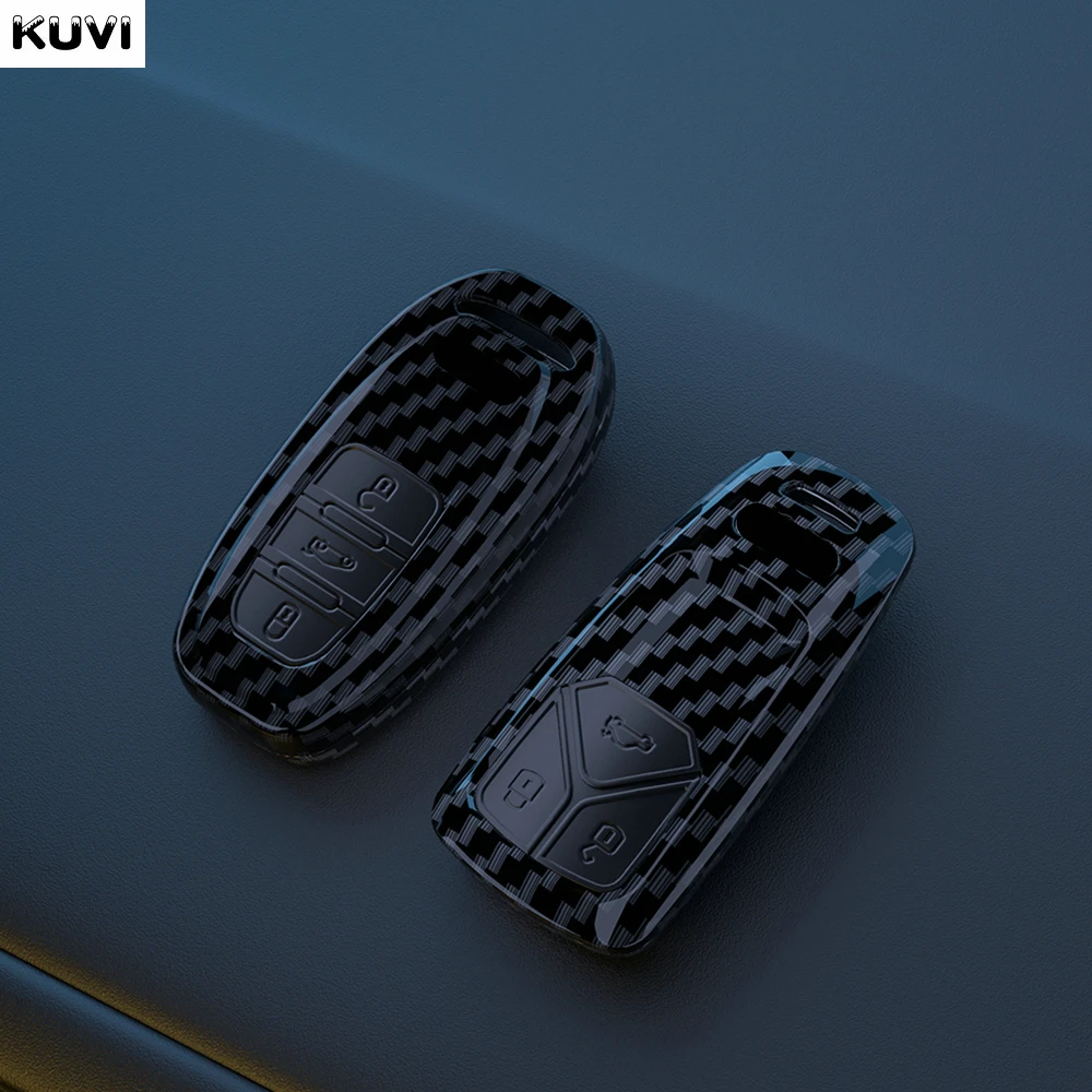 Premium ABS Carbon Car Smart Key Case Cover