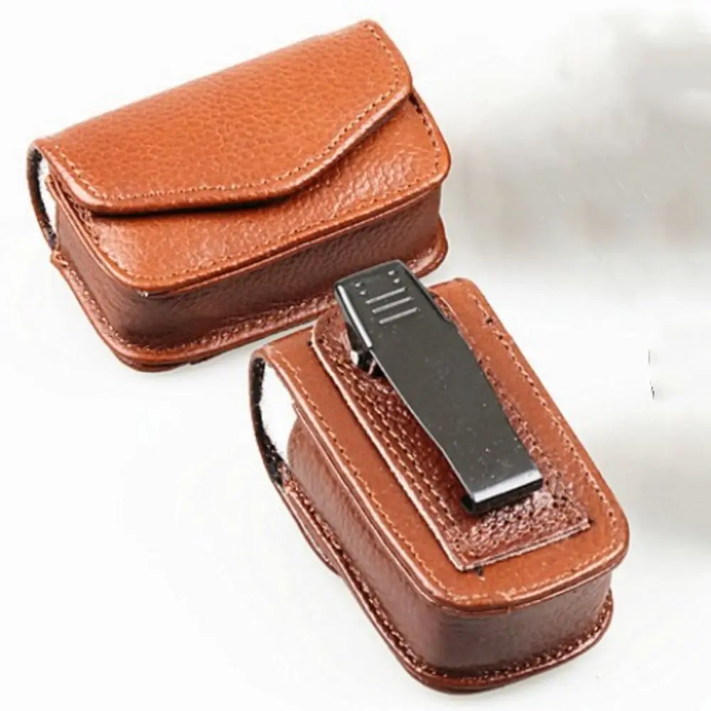 Classic Portable Leather Glasses Case with Folding Design