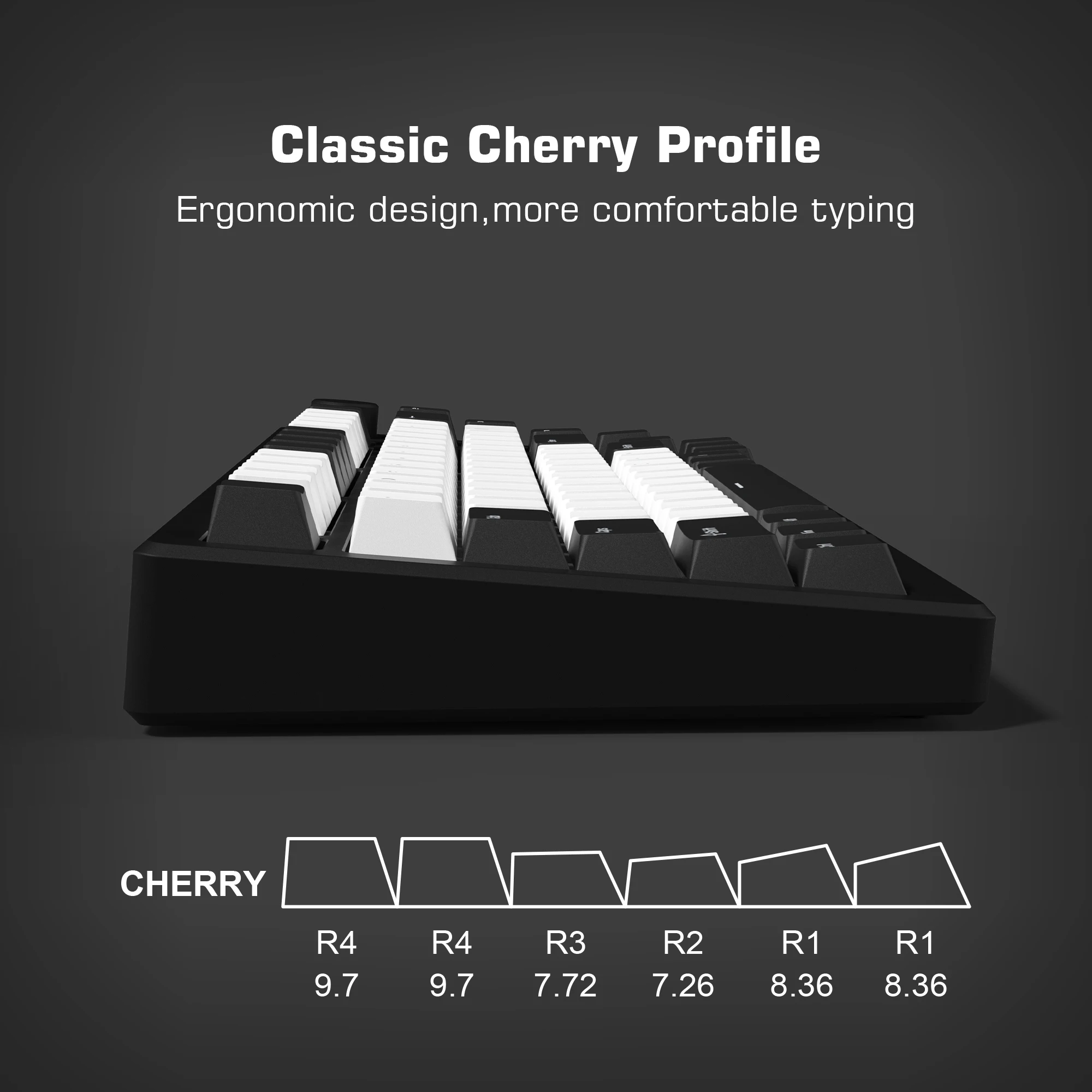 Cereja Perfil Backlit Pbt Keycaps Rgb Gateron Switches mx Gamer Teclado Mecânico Branco Preto 124 Chaves - Imagem 5