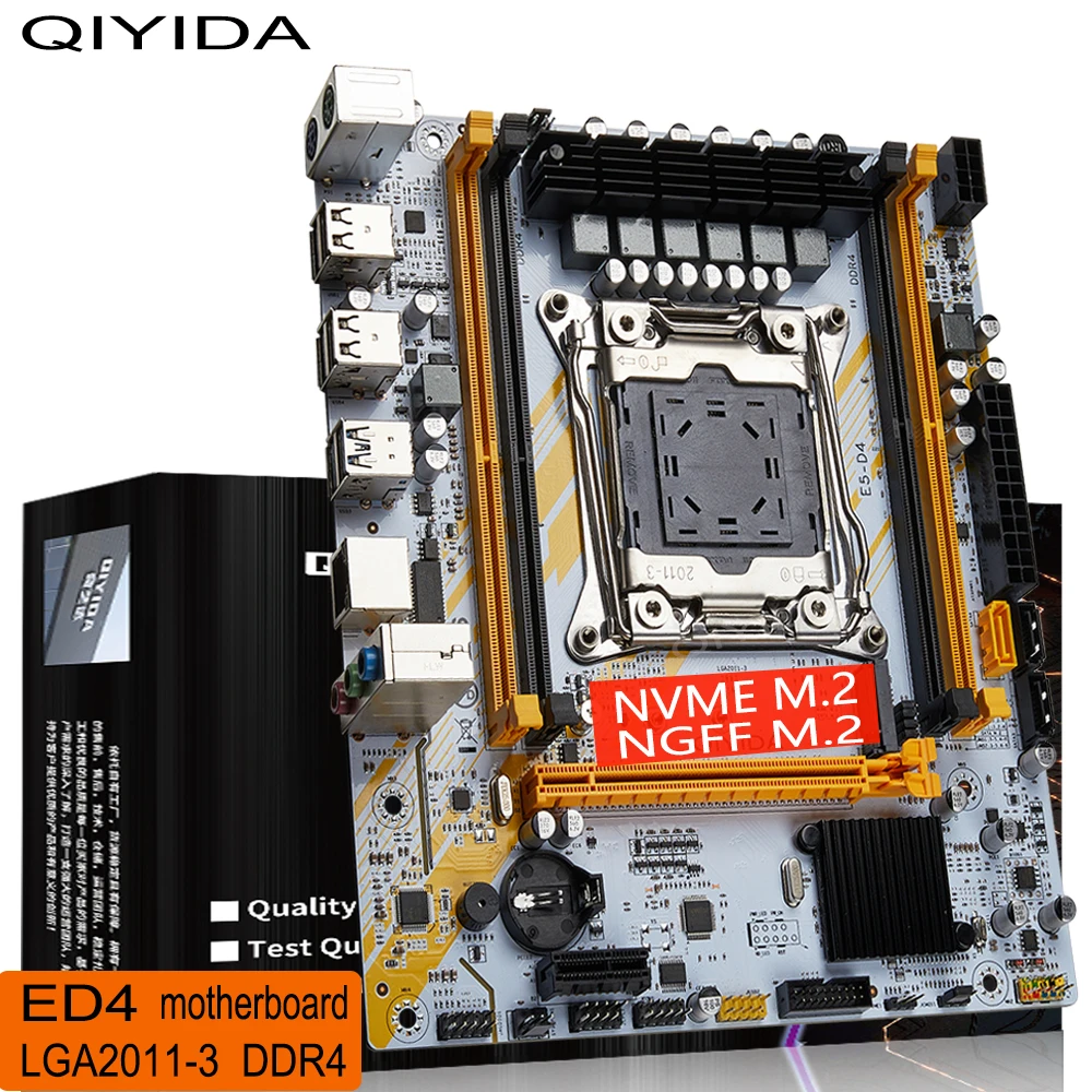 Qiyida X99 set motherboard E5D4 LGA2011-3 E5 2620 V3 1x16GB DDR4