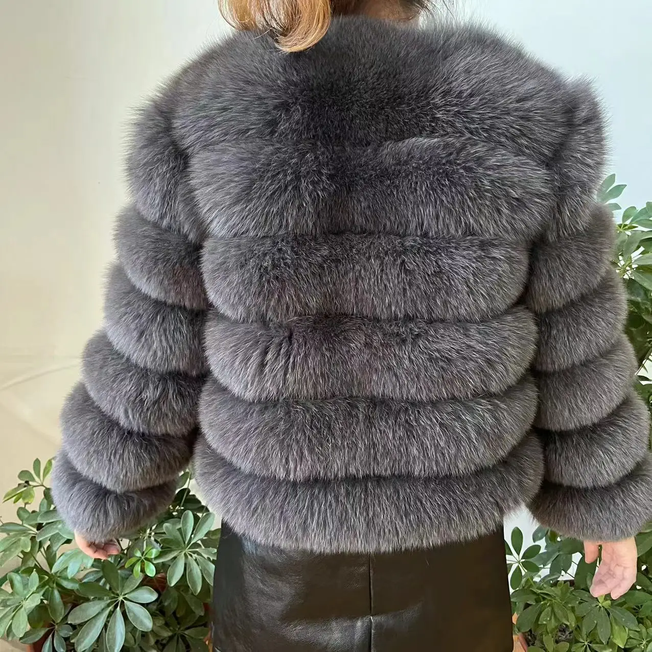 100% natural fur jacket  Real Fur Coat Winter Jacket Women Natural Fox Fur Luxury Fashion 50cm Short Jacket Wholesale Hot 2022 3