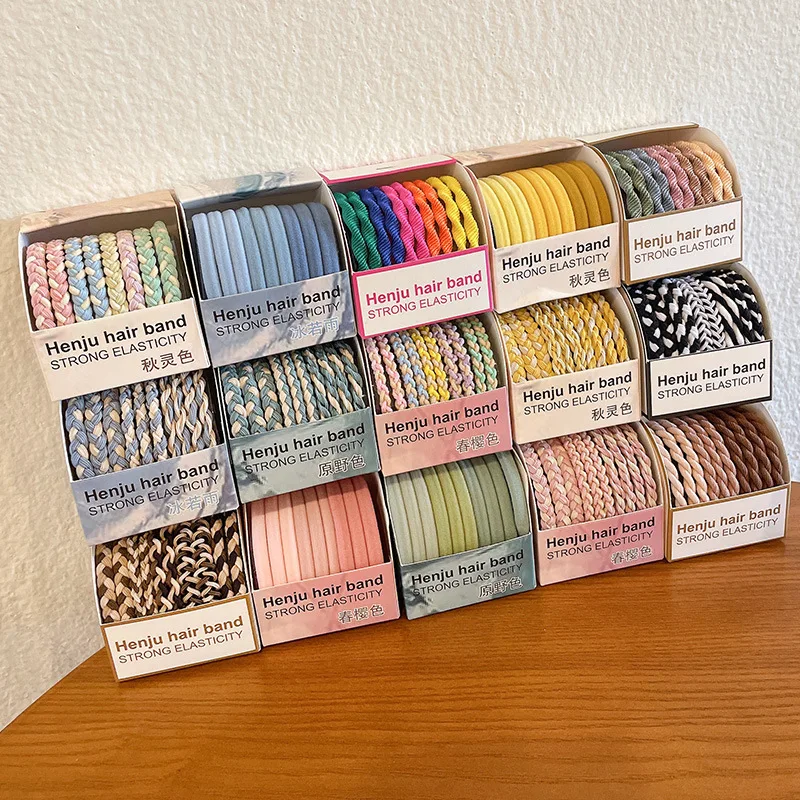 100 Pcs Candy Color Hair Bands for Girls