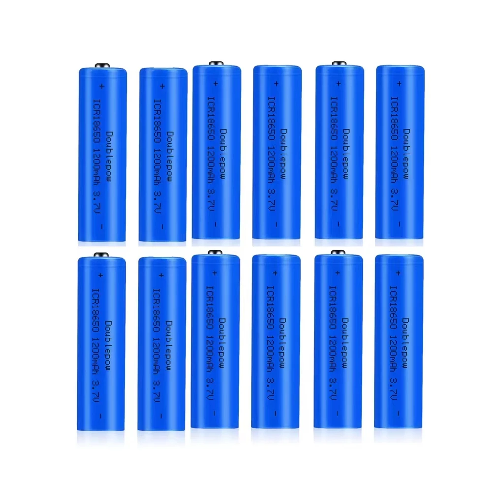 

12pcs/lot 18650 rechargeable battery 1200mAh 3.7V lithium ion rechargeable battery flashlight battery