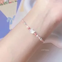 2/1pcs Cartoon Cats Woven Bracelet Transparent Resin Beads Bracelet Girl Heart Accessories Gifts for Couple Valentine's Day - Image 4