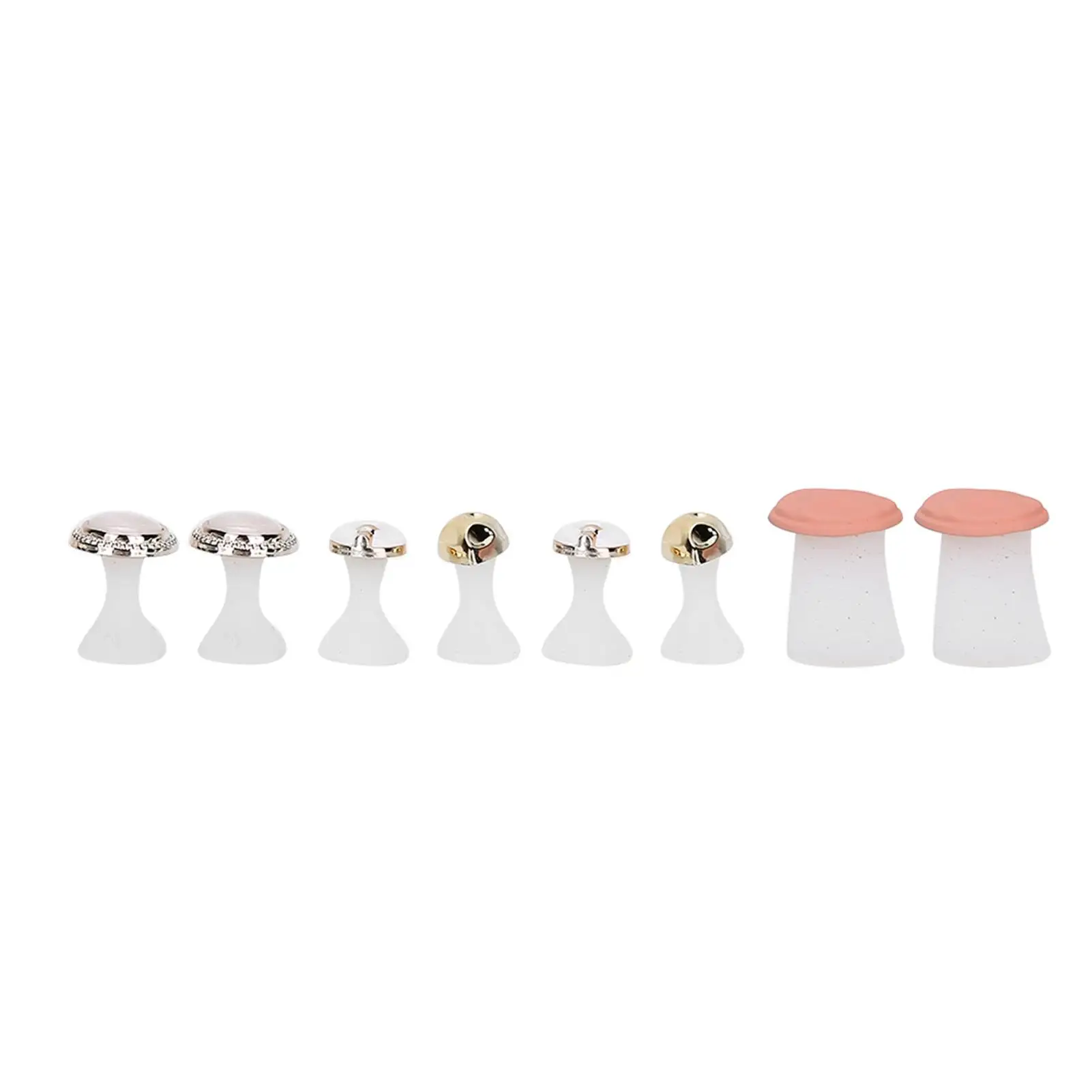 Soft Silicone Toe Separator for Manicure & Pedicure, 8 Pieces, Nail Art Tool, Flower Holder Accessories