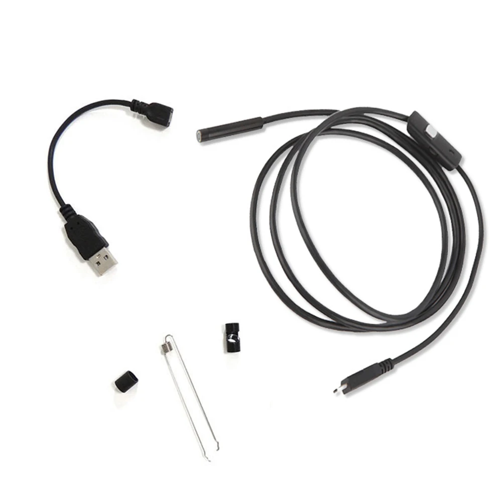 

1M 7mm Endoscope Camera Flexible IP67 Waterproof Inspection Borescope Camera For Android PC Notebook 6LEDs Adjustable