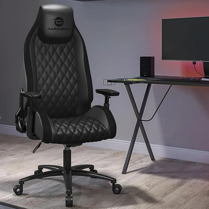 

Office High Back Computer Chair Racing Executive Ergonomic Adjustable, Swivel, Reclining & Armrest,Lumbar Support,Midnight Black