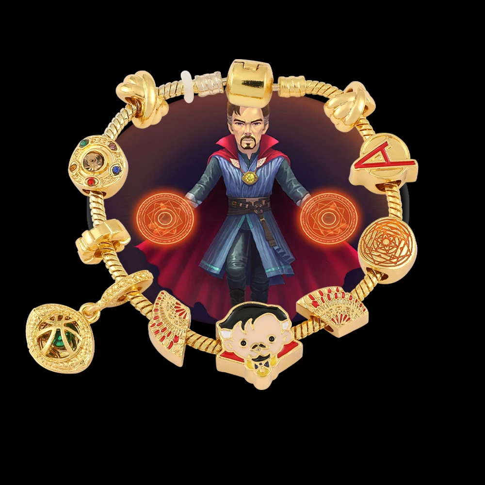 Marvel Legends Doctor Strange Bracciale Avengers Eye Of Agamotto Ciondolo Gioielli Disney Charm Bracciale Per I Regali Dei Fan