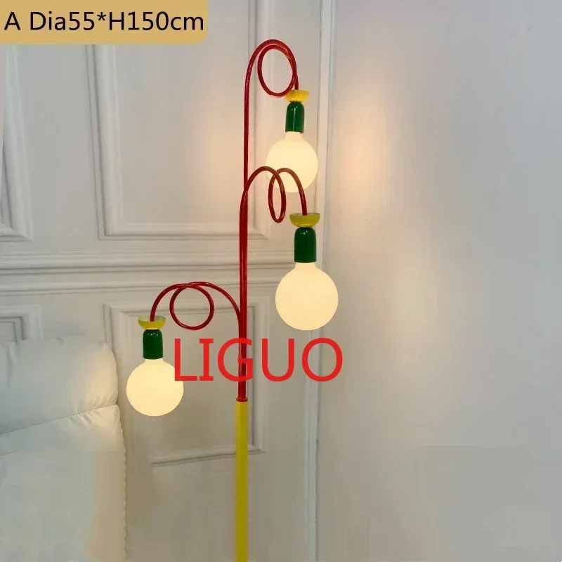Pestrý podlaha lampa kreativní LED vestoje lehký pro děti pokoj ložnice parlor prodejna dekorace memphis umění u postele podlaha lampa
