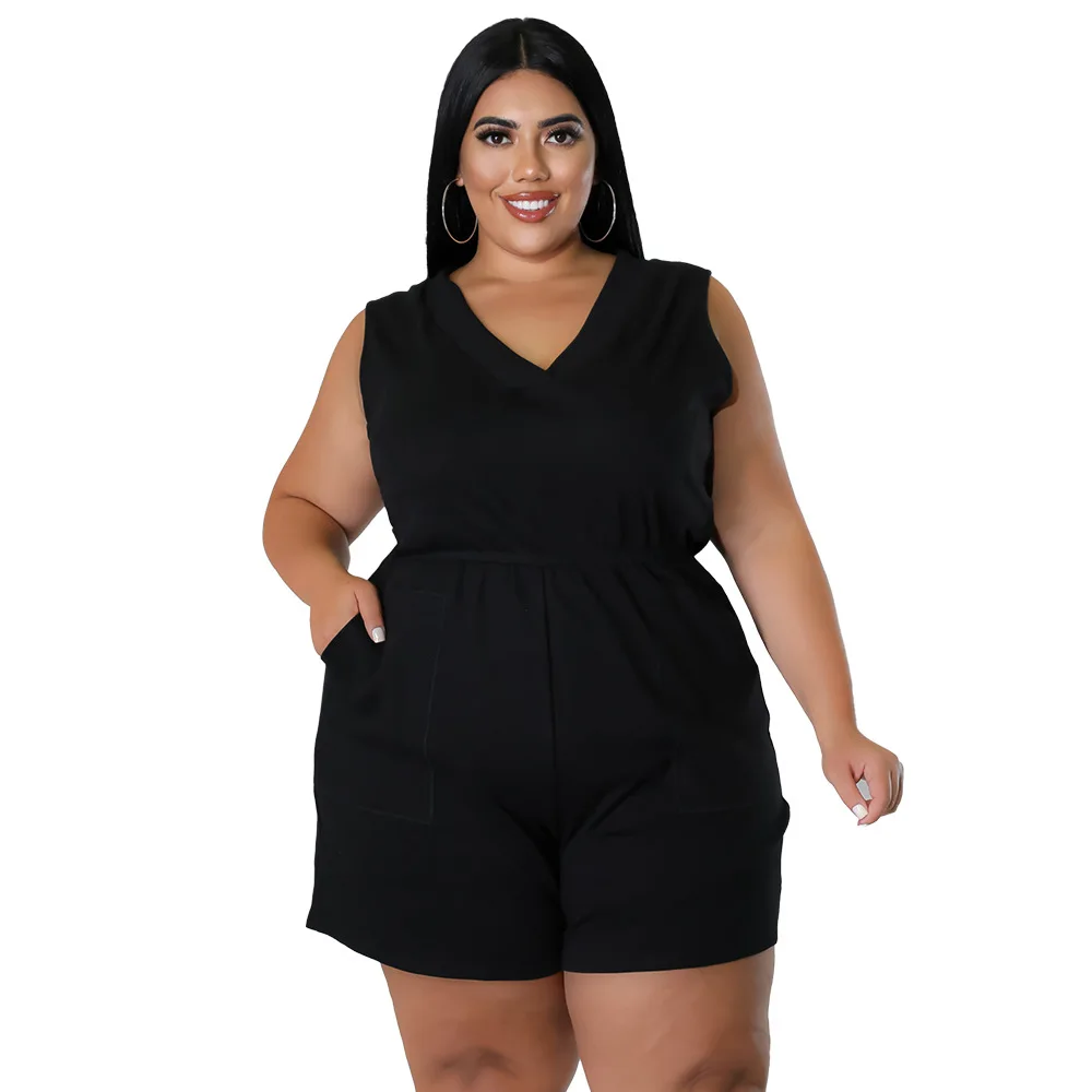 fs-plus-size-feminino-woman-clothing-rompers-womens-jumpsuit-solid-color-v-neck-cuffless-pocket-summer-outfits-2022-fashion