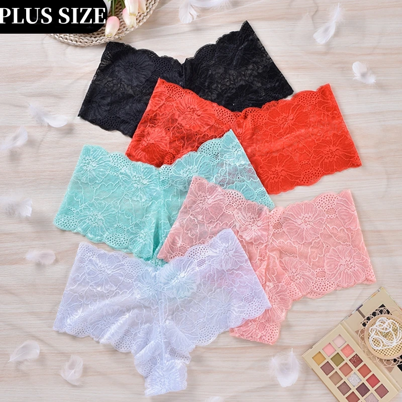 6PCS Sexy Briefs High Waist Panties Women Underpants Female Underwear Lace Thongs Breathable Intimate Seamless Lingerie G-string