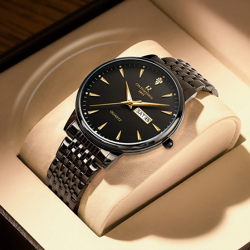 

Business Men Watch Luxury Stainless Steel Waterproof Luminous Week Date Quartz Watches Mens Sports Wristwatch Relogio Masculino