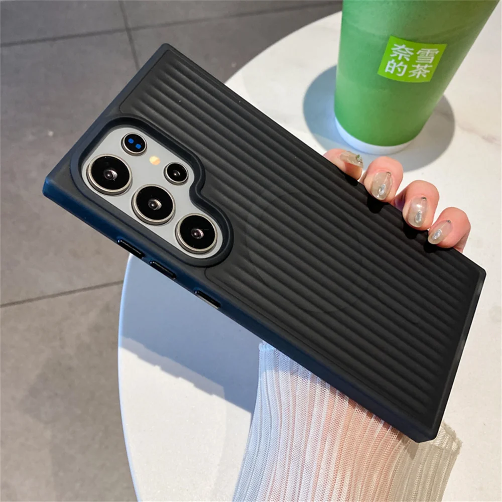 Translucent Frosted Magnetic Phone Case with Corrugated Matte Finish