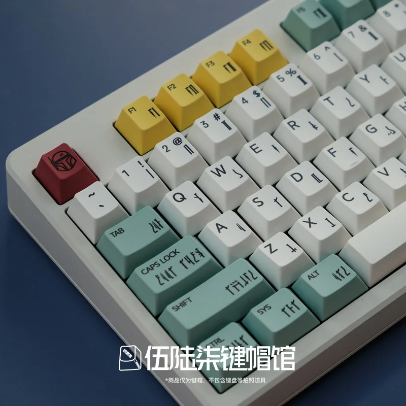 Gmk Starwar Boba Fett Teclas Pbt Dye-subbed à Prova de Luz Cereja Perfil Caps Chave 1.75u 2u Shift para 61 64 68 84 Set - Imagem 5