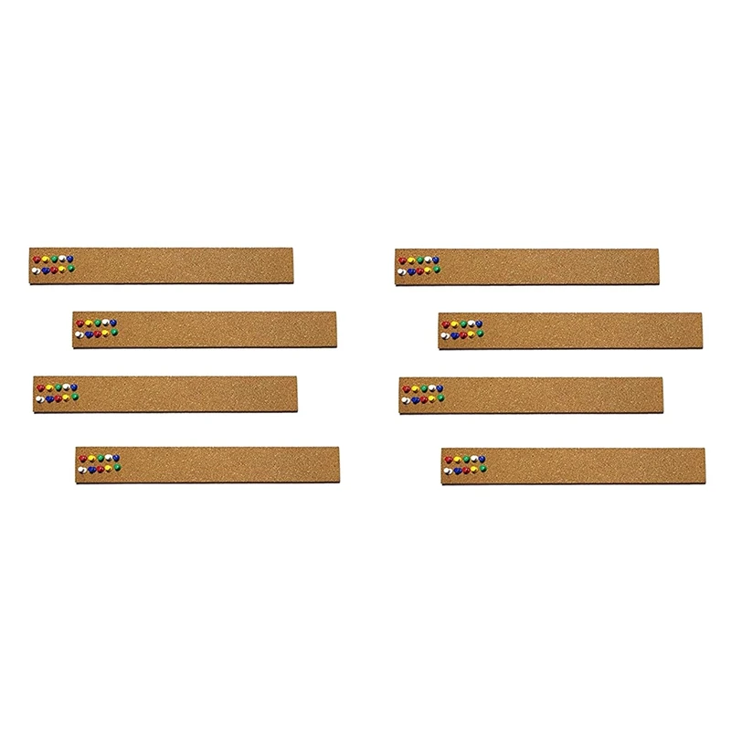 8 Pcs Cork Board Strips With 70 Pcs Push Pins 15X2 Inch - 1/2 Inch Thick  Cork Bulletin Bar Strips For Office, School - AliExpress