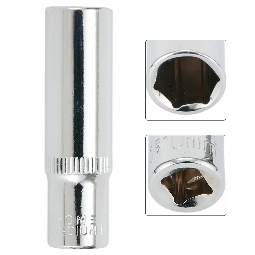 4 stücke 1/4 Zoll Vierkantantrieb 10mm Innensechskantschlüssel Tiefe Steckschlüssel Für Schlagschrauber Steckschlüssel Handwerkzeuge Zubehör – Detail 4