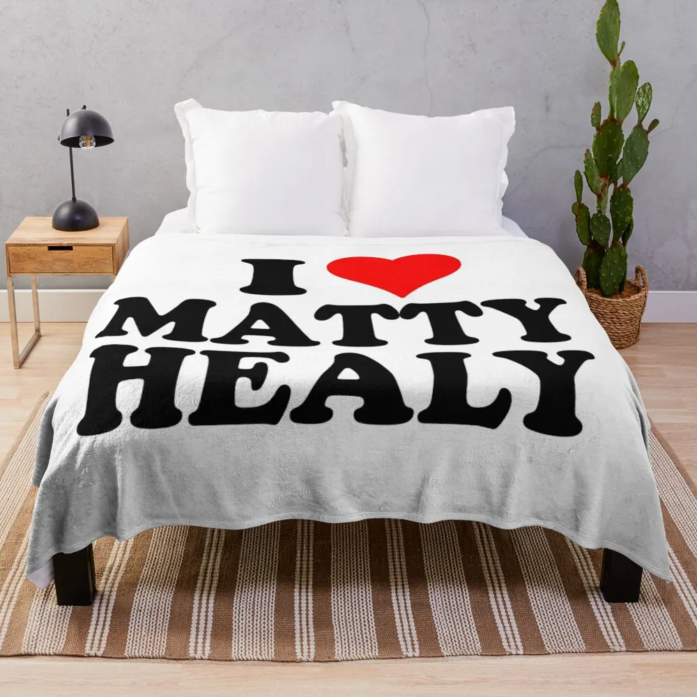 

i heart matty healy Throw Blanket Decorative Sofa Blankets Quilt Blanket Softest Blanket
