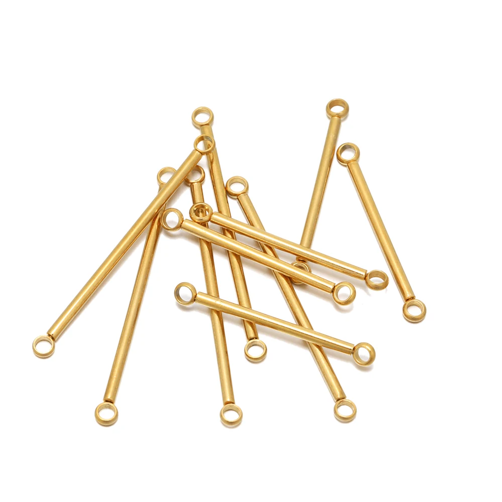 10 Stück Edelstahl 30/20 mm Stabverbindungen dünne Stabstreifenverbinder für DIY Tropfen Ohrringe Halsketten Verbinder Schmuckherstellung – Detail 6