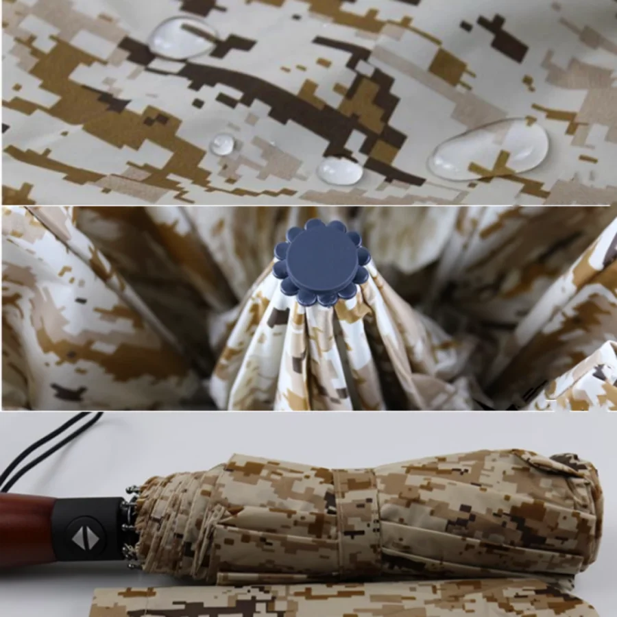 Multicam MC Tiger Stripe Camouflage Automatic Umbrella Desert Digital Night Camo Folding Umbrella Men Women Army Fans Gift