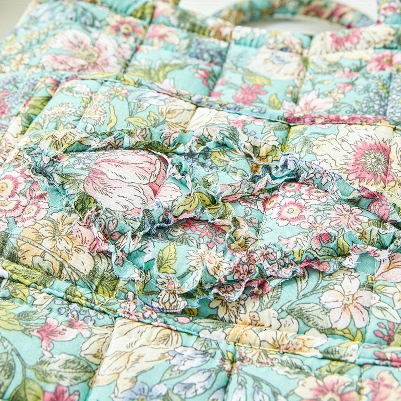 Aufbewahrungsboxen aus Stoff mit Blumenmuster und Griffen, faltbarer Schreibtischkorb, Organizer mit mehreren Fächern für Kleidung, Unterwäsche und Dekoration – Detail 8