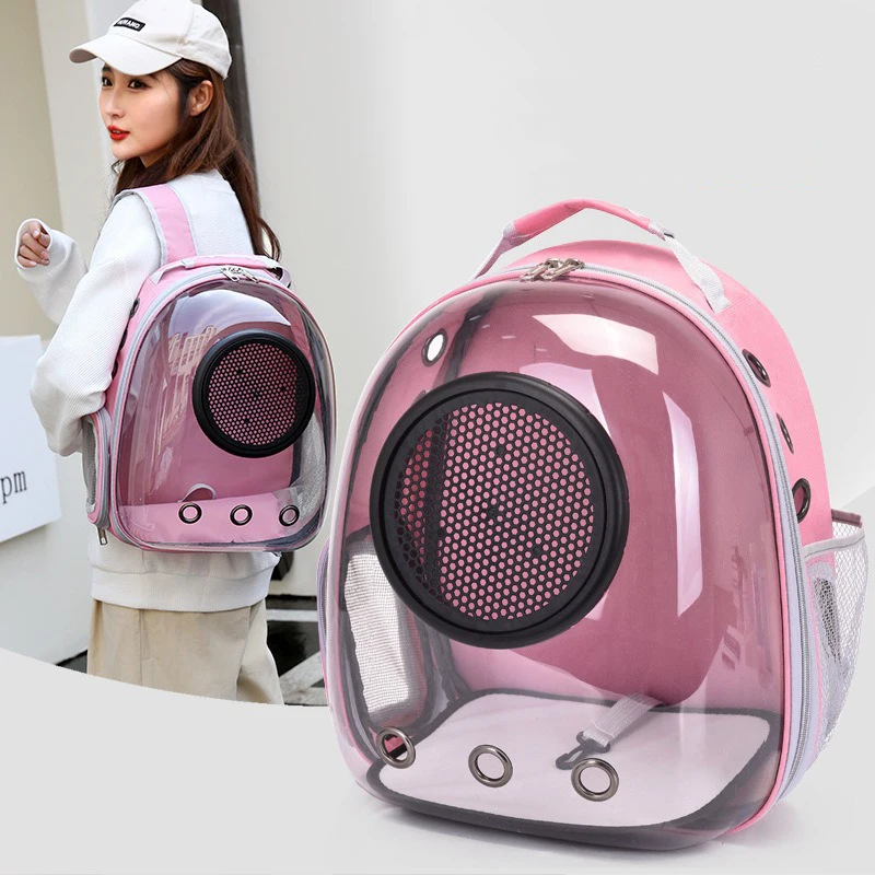

Transparent Pet Backpack for Cat Korean Cats Backpacks New Cat Carrier Bag Space Capsule Breathable Portable Cat and Dog Bags