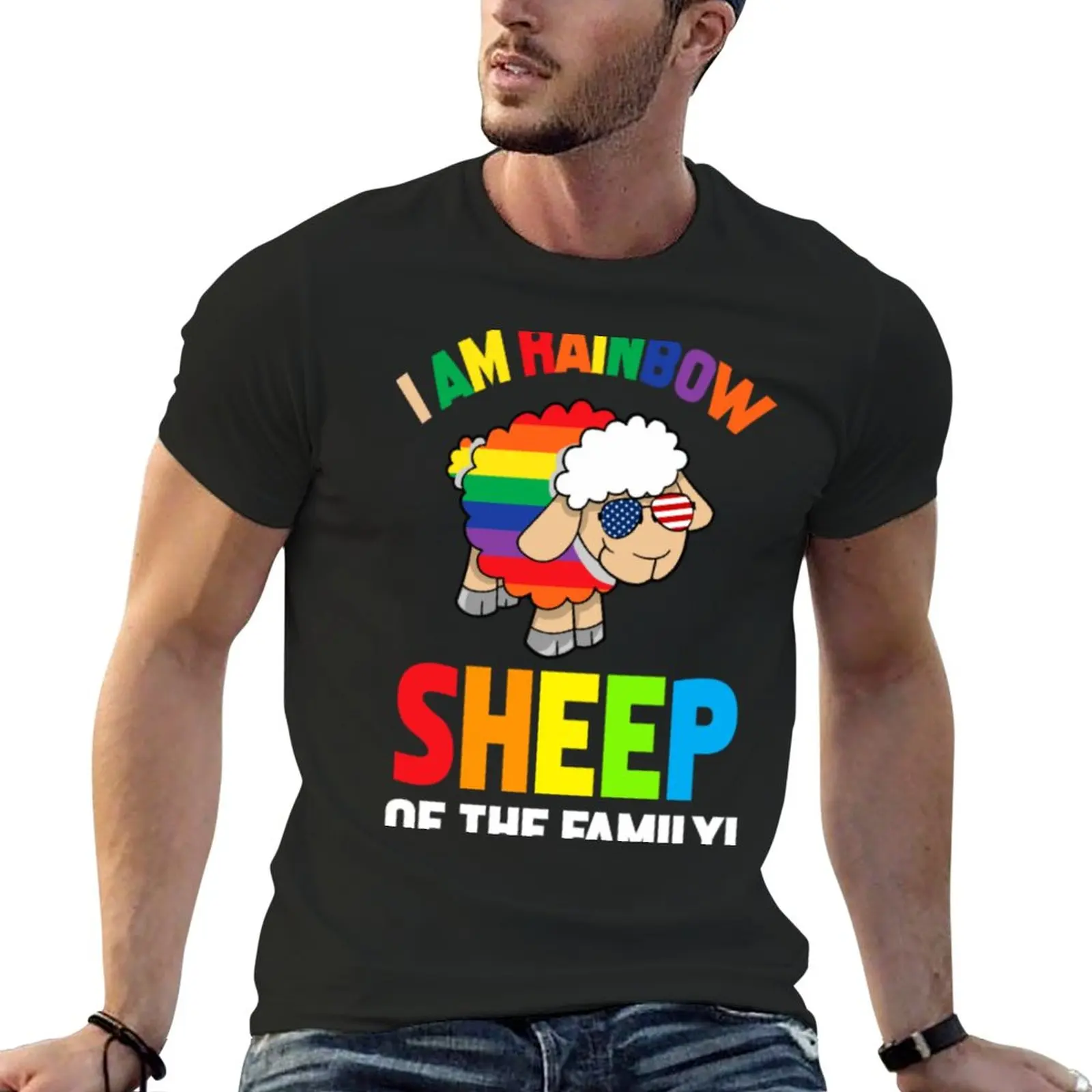 I Am The Rainbow Sheep Of My Family T Shirt Gay Lg T-Shirt quick drying shirt oversized t shirts man clothes men t shirts